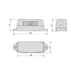 fanalino illuminazione luce targa COMPATIBILE FIAT 02.246 LAMPADINA  R5W NON FORNITA