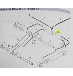 DISTRIBUTORE TUBI IDRAULICI PISTONI TRIM MERCRUISER ALPHA