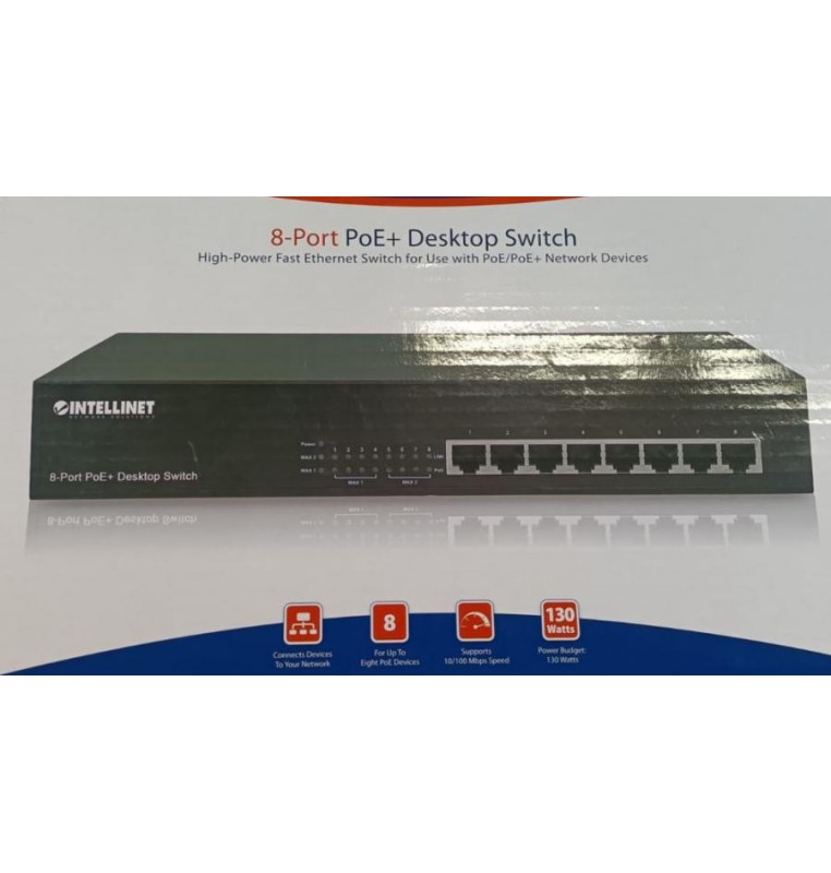 Switch PoE+ 8 Porte, Desktop / Rack