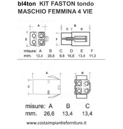 KIT FASTON tondo MASCHIO FEMMINA 4 VIE