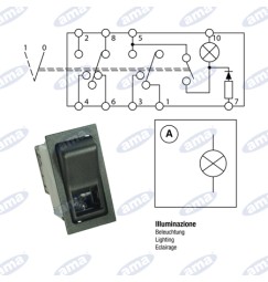 INTERRUTTORE 4 FRECCE 12 VOLT A BASCULA