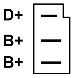 connettore alternatore LUCAS e molti trattori D+B+B+