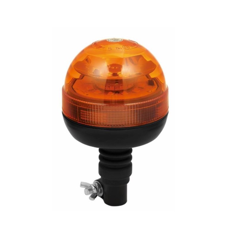 GIREVOLE LED ARANCIO 12/24 VOLT a innesto estraibile base flessibile 12 LED