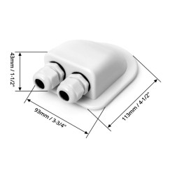 PASSACAVO PER TETTO A DUE USCITE BIANCO