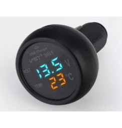 Voltmetro LED PER ACCENDISIGARI 12-24 VOLT con presa USB