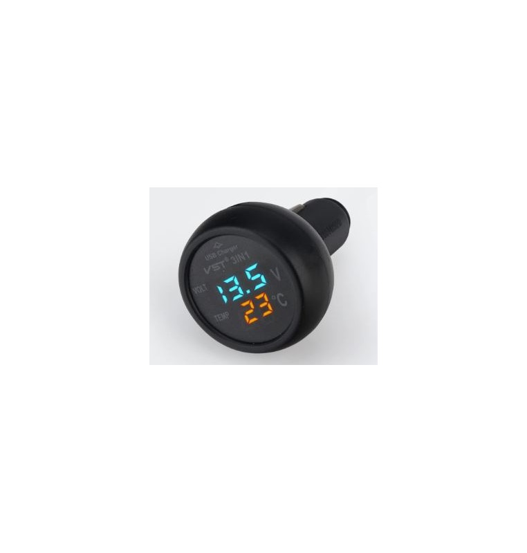 Voltmetro LED PER ACCENDISIGARI 12-24 VOLT con presa USB