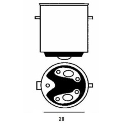 LAMPADINA 24 VOLT 50 WATT / 45 WATT ATTACCO BA20D PER CAMION D'EPOCA